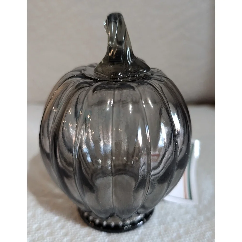 3 Target Bullseye Playground GLASS PUMPKINS Autumn Halloween Fall Thanksgiving